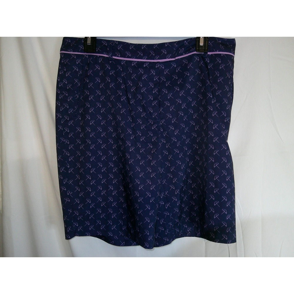 Lady Hagen Golf Skort Pull On Umbrella Print Athletic Purple Trim 10
